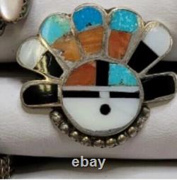 Vintage Early Zuni Sun Face Ring Size 6.5
