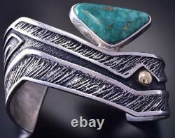 Vintage High Grade Turquoise Tufa Cast Bracelet By Steve LaRance 9L14B