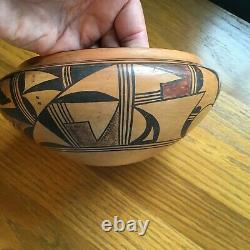 Vintage Hopi Pueblo Polychrome Bowl Native American Early Unsigned Superb 8 1/2
