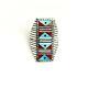 Vintage Inlaid Native American Sterling Silver Ring Signed By Vb Early 80's
