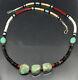 Vintage Native American Long Necklace Turquoise Coral Other Gemstones 26 In