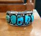 Vintage Native American Turquoise Bracelet Beautiful Early Old Pawn Cuff