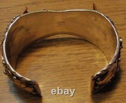 Vintage Navajo Allen Chee Sterling Flying Eagles Cuff Watch Bracelet No Watch