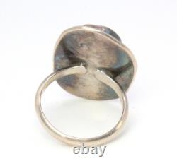 Vintage Old Pawn Early Navajo Traditional Morenci Pyrite Sterling Silver Ring