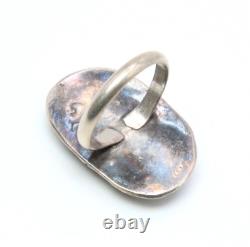 Vintage Old Pawn Early Navajo Traditional Morenci Pyrite Sterling Silver Ring