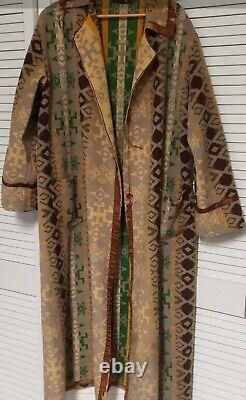 Vintage Pendleton Native American Wool Mens Robe Beaver State Early 1900s As Is