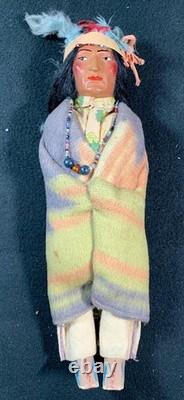 Vintage Skookum Doll Native American Indian 12 Bully Good early label