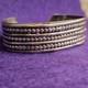 Vintage Sterling Silver Beaded Cuff Bracelet 43.21g Early Navajo Style 7 Wrist