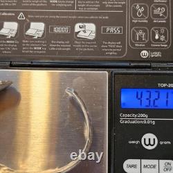 Vintage Sterling Silver Beaded Cuff Bracelet 43.21g Early Navajo Style 7 Wrist