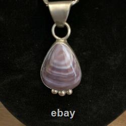 Vintage Sterling Silver Purple Spiny Pendant Navajo Early 60-80's New Mexico