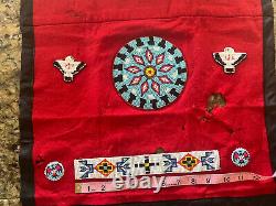 Vintage old Native American beaded Cheyenne 1940s Rosette And Other Pieces