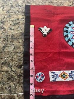 Vintage old Native American beaded Cheyenne 1940s Rosette And Other Pieces