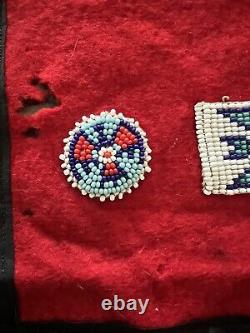 Vintage old Native American beaded Cheyenne 1940s Rosette And Other Pieces