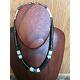 Vtg Heishi Necklace Shell Disc & Turquoise Beads With Various Other Gemstones