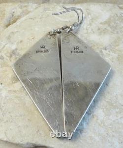 Vtg. Rare Early Henry Rosetta Santo Domingo Mosaic Cobblestone Inlay Earrings