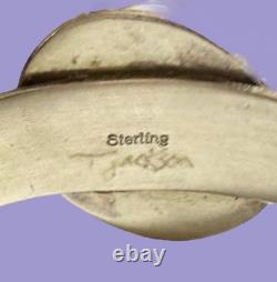 Vtg Signed Early Tommy Jackson Navajo Sterling Silver Cuff Bracelet SMALL 5.25
