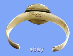 Vtg Signed Early Tommy Jackson Navajo Sterling Silver Cuff Bracelet SMALL 5.25