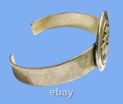 Vtg Signed Early Tommy Jackson Navajo Sterling Silver Cuff Bracelet SMALL 5.25