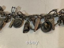 Vtg Sterling Silver Charm Bracelet 25 Charms Mexico Native American Figure Other