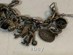 Vtg Sterling Silver Charm Bracelet 25 Charms Mexico Native American Figure Other