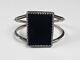 Wilson Padilla Early Marks Native American Sterling Silver Onyx Cuff Bracelet 7