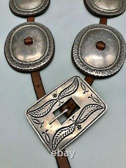 WOWSA! Early 1900s First Phase Style Navajo Concho Belt With History