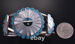 Zuni Sunface Mother of Pearl Bracelet by Adrian Wallace 9K03S