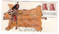 #1855 Crazy Horse Amérindien 1982 FDC RARE EARLY Art Kober #4/12 SEULEMENT.