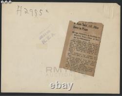 1926 Chef Crazy Horse Leader Amérindien Monte dans une Photo de Biplan Précoce