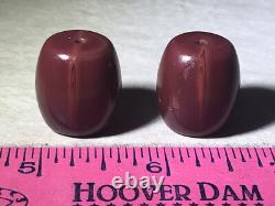 2 Perles Bourdons Lourd de Bourgogne D'un Cadre Avec des Artefacts Amérindiens D'Arizona