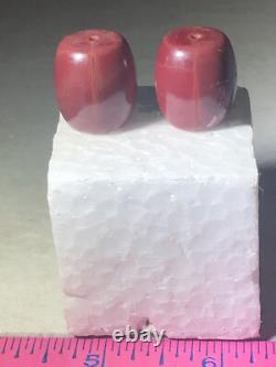 2 Perles Bourdons Lourd de Bourgogne D'un Cadre Avec des Artefacts Amérindiens D'Arizona