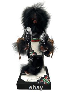 2 Poupées Amérindiennes Kachada Kachina Le Matin Tôt Le Corbeau Signé