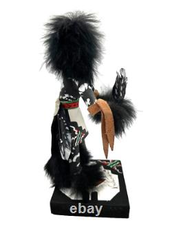 2 Poupées Amérindiennes Kachada Kachina Le Matin Tôt Le Corbeau Signé