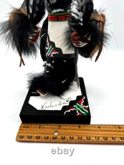 2 Poupées Amérindiennes Kachada Kachina Le Matin Tôt Le Corbeau Signé