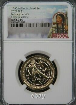 2021 D Native American Sacagawea Dollar Ms69 Pl Ms 69 Ngc Remise Early Er