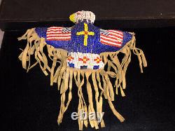 7.29 Plaines Amérindiennes Américaines Sioux Peraded Eagle Ombilical Fétiche Au Début Du 20ème Siècle