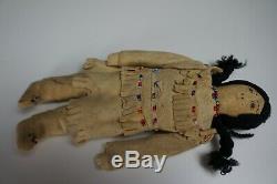 93 # Plaine Antique Indien Doll Début Du 20e Siècle Amérindien