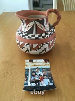 Amérindienne Laguna Pueblo Pottery Pitcher Signé Max Early
