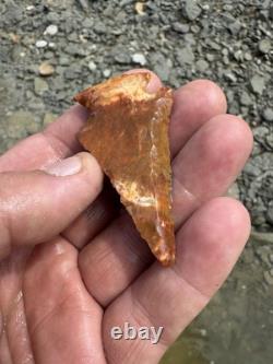 Ancien Authentique Très Coloré Lac Perdu Arrowhead Du Mississippi Nord