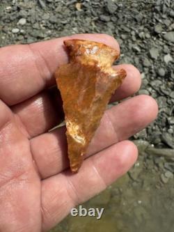 Ancien Authentique Très Coloré Lac Perdu Arrowhead Du Mississippi Nord