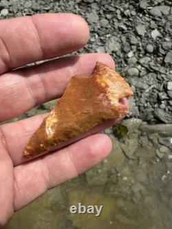 Ancien Authentique Très Coloré Lac Perdu Arrowhead Du Mississippi Nord
