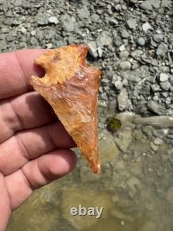 Ancien Authentique Très Coloré Lac Perdu Arrowhead Du Mississippi Nord