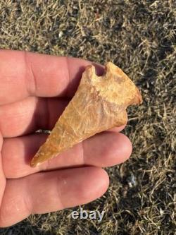 Ancien Authentique Très Coloré Lac Perdu Arrowhead Du Mississippi Nord