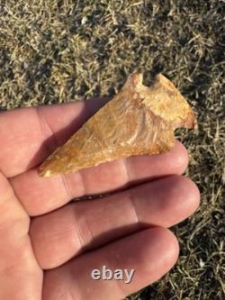 Ancien Authentique Très Coloré Lac Perdu Arrowhead Du Mississippi Nord