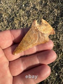 Ancien Authentique Très Coloré Lac Perdu Arrowhead Du Mississippi Nord