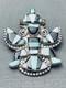 Ancien Pin En Incrustation D'argent Sterling Avec Turquoise Verte Zuni Vintage Précoce