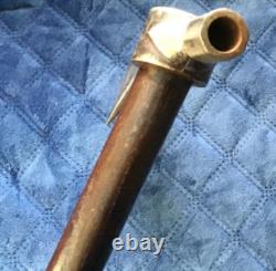 Ancien TÊTE DE PIPE TOMAHAWK AMÉRINDIEN AUTHENTIQUE ANTIQUE Précoce Manche Non Perforé