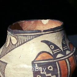 Antique Amérindien Acoma Pueblo Poterie Pot Avec Provenance Début Des Années 1900