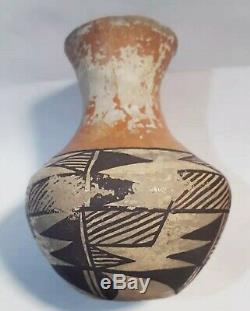 Antique Amérindien Acoma Pueblo Poterie Vase Signé Début Des Années 1900