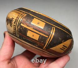 Antique Polychrome Nampeyo Hopi Poterie Ware Jaune Amérindien Début Du 20e